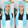 Savanna Hair Wig Light Blue Hair Lace Front Wigs Synthetic