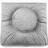 Hihealer Meditation Cushion Set – Large Rose Velvet Zafu &