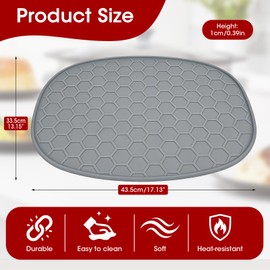 Silicone Heat Resistant Mat for Ninja Foodi Possible Cooker Pro 8.5 Qt MC1000,MC1001,MC1010 Slow Cooker Crock &Ninja MC2001 PossibleCooker PRO Plus 8.5 QT Accessories,Kitchen Countertop Protector Pad