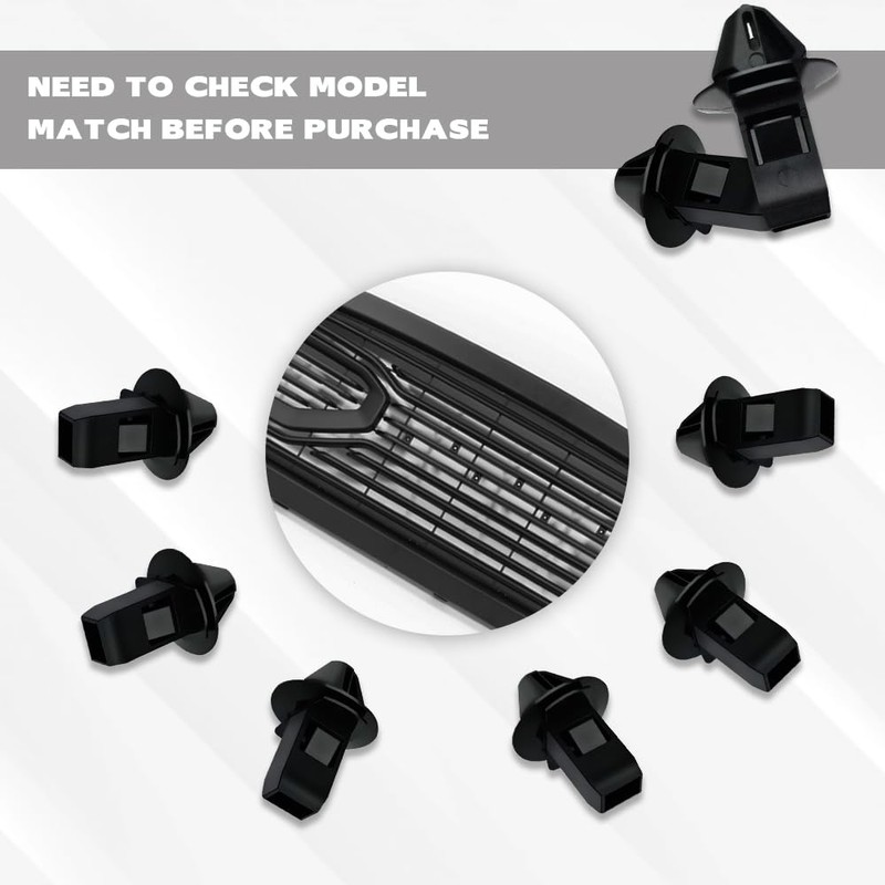 CHRYMUM 8PCS Grille Moulding Clips Replace 68213168AA Compatible with Ram