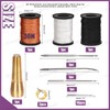 Swpeet 19 pieces portable canvas leather sewing awl needle kit