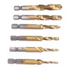 6Pcs Hex Shank Drill High Speed Steel Tap Chamfer Spiral