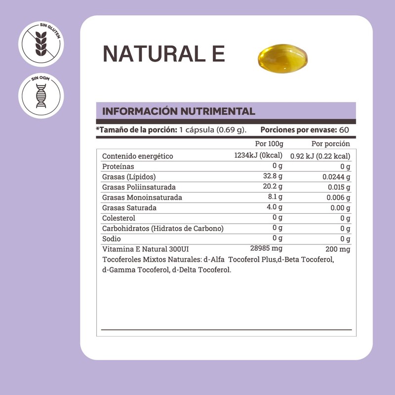 Matter Smart Nutrients Natural E Complejo de Vitamina E, Antioxidante