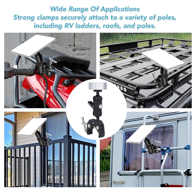 Starlink Mini Bracket, Adjustable Starlink Mini Rod Clamp Bracket for