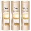 3x Dove Nourishing Body Care Self Tanning Lotion 250ml each