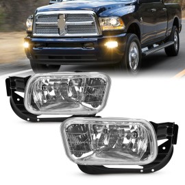 WEZEMLIGHT Fit For 2009-2012 Dodge Ram 1500 2500 3500 10-18 Bumper Fog Lights Driving Lamps
