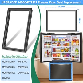 UPGRADED MDS64172919 Refrigerator Freezer Door Gasket Replacement Compatible with LG, Kenmore Refrigerator Door Seal, Replaces Part Number MDS38201419 MDS38201406 2704730 French Door Freezer Door Seal