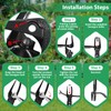 SHAWTY 4-Claw Steel Weed Puller Tool, Heavy Duty Stand Up