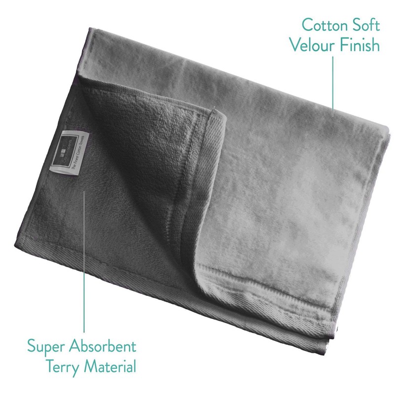 Creative Scents Toalla de algodón de Terciopelo, Juego de 4