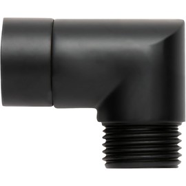 OFFO Shower Head Elbow Adapter, All Metal Handheld Shower Head Elbow Adapter Shower Arm Angle Adapter 90 Degrees, Matte Black