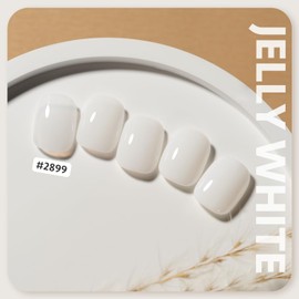 GAOY Jelly Gel Nail Polish, 16ml Sheer Translucent Soak Off Gel Polish, UV Light Cure for Nail Art DIY, 2899 Jelly White