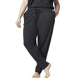 HUE Women's Lounge Jogger Pant, Black, Large-X-Large