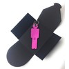 Felt Key Fob, Man "His", magenta as key ring/luggage tag
