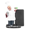 Resin Mustache Chef Figurine Fashion Small Ornaments Message Board Food