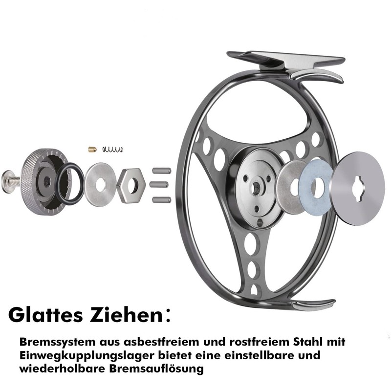Goture Fly Reel Fly Fishing Reels Waterproof 2+1BB 3/4 5/6