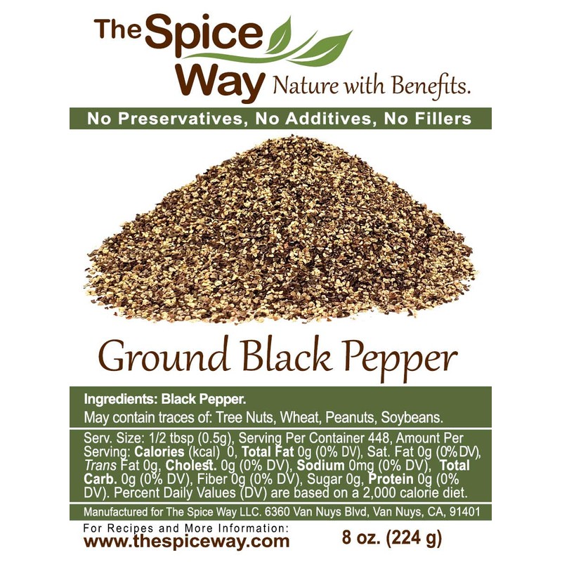 The Spice Way Ground Black Pepper - 8 oz