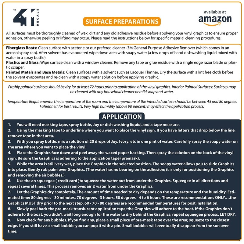 411 Decals Aftermarket Replacement for Mercury 175 (2005-2007) Outboard Decal