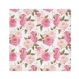 Table Cloth Napkins Floral Rose Pink Set of 6, Washable Reusable Dinner Napkin, Table Decor for Kitchen, Cocktail Party,Wedding, Banquet, Holiday (20 x 20 in)