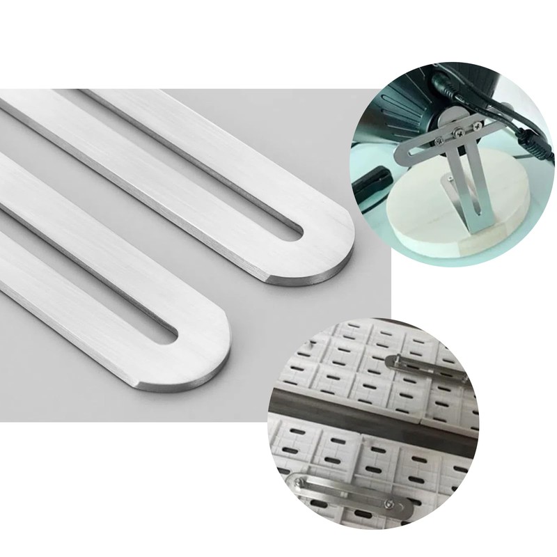 6PCS Slotted Brace,Flat Straight Brace Brackets,Stainless Steel Flat Slotted Brace