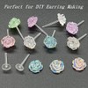 Clear Earrings for Work,300 Pairs Clear Stud Earrings and Earring