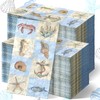Seajan 200 Pcs Summer Ocean Sea Shells Guest Napkins Disposable