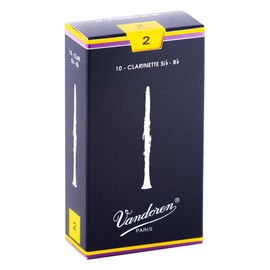 Vandoren CR101 BB Traditional Clarinet Reeds, Strength 1, Box of 10
