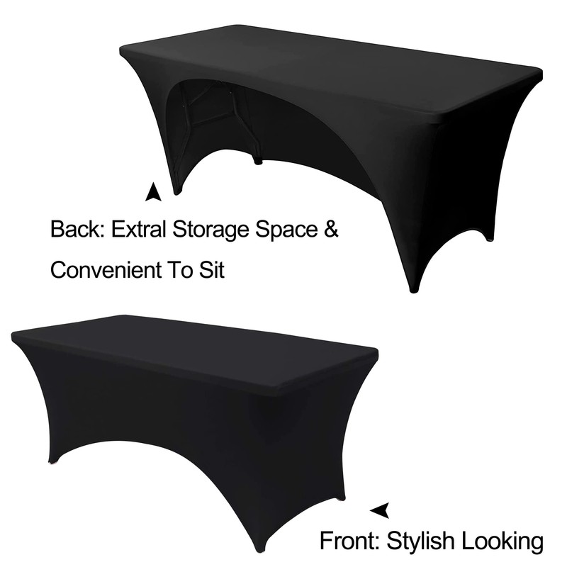 Time to Sparkle 6ft Stretch Spandex Table Cover for Rectangle