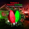 6 Pack BlueX LED Candle Red Light Bulb Green Light