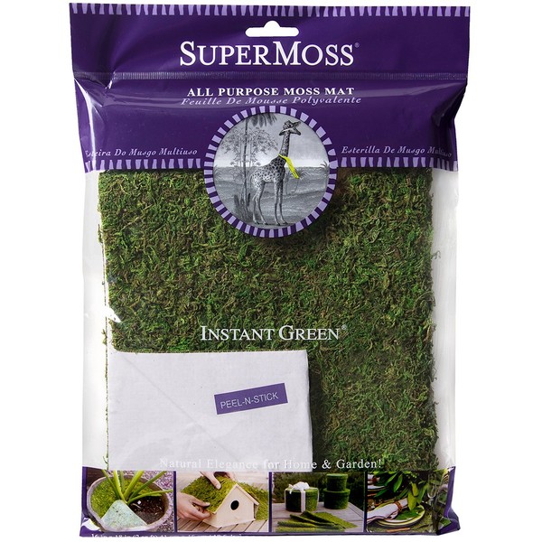 SuperMoss (22406) InstantGreen Moss Mat, Peel n Stick 18inx16in