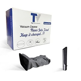 Replacement For Hoover PortaPower Canister Vacuum 1 Gray Cloth Bag & Black Crevice Tool For C2094, S1015, S1029, S1049, S1055, S1075, S1077 Compare to Part # 43662023, 40-1805-65