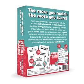 Match Three | Age 8+ | Family Board Game | A Game for Aussies, Designed by Aussies