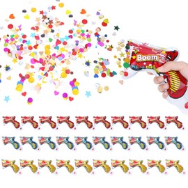 Pack of 30 Confetti Cannon, Mini Cannon, Wedding Table Fireworks, Confetti Birthday Party Popper for Carnival, Birthday, Wedding, Christmas, Party, Anniversary
