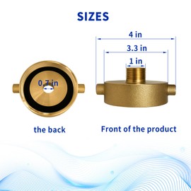 Fire Hydrant Hose Adapter 2-1/2" NST(NH) Female x 3/4" GHT Male Brass for Fire Hose or Pipes with Pin Lug Garden Hose Adapter