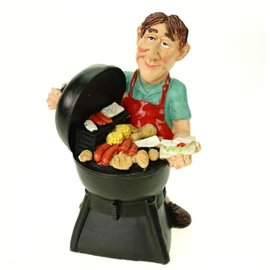 Kremers Schatzkiste Manny the Grillmeister Money Box 16 cm Poly Colourful Piggy Bank BBQ Chef