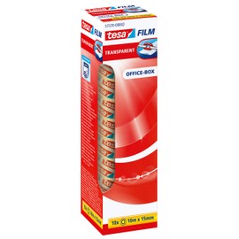 tesa UK Tesa Film Transparent 10 m x 15 mm 10 Rolls (2 x 10 Rolls)