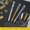 PANDAFLY Gold Silver White Gel Pens, 10 Pack, 1mm Extra