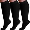 ABSOLUTE SUPPORT (3 Pairs) Wide Calves Compression Socks for Women