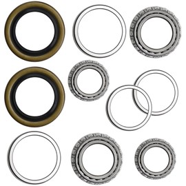 Saihisday L68149 L44649 2Set Trailer Axle Wheel Bearings Kit Castle Nut L68149 L44649 Bearing Grease Seal(1.719" x 2.565") Replacement for 1-1/16'' to 1-3/8" 3500lb #84 Spindle