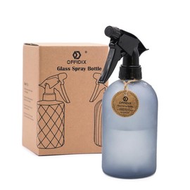 OFFIDIX Glass Spray Bottle, Fine Mist Plant Mister, Handheld Pressure Watering Can,Adjustable Nozzle Glass Spray Bottle,Handheld Spray Bottles for Garden Plants Cleaning Solutions（Gray）