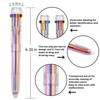 HeTaoCat Multicolor Pens 3 Pack 0.5mm 10-in-1 Retractable Ballpoint Pens