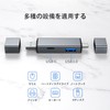 TRkin SDカードリーダーUSB 3.0 4 in 1カードリーダーSD/TF同時読み書きサポートOTG高速伝送多機能カメラアダプタMacOS WindowsサポートパソコンSD microSD SDXC SDHCなど（シルバーグレー）