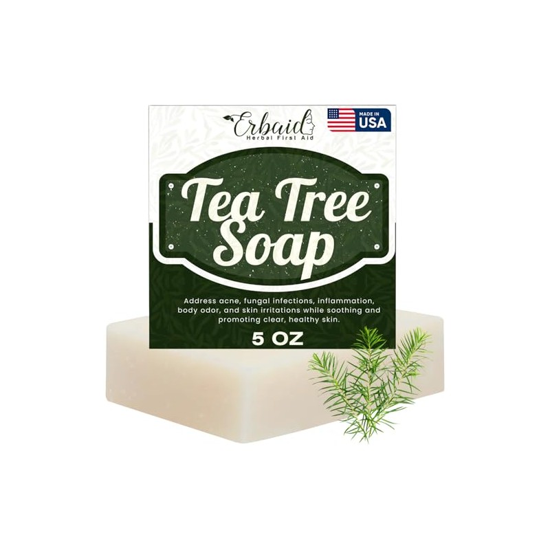 Erbaid Tea Tree Soap - Natural Acne-Fighting Cleanser