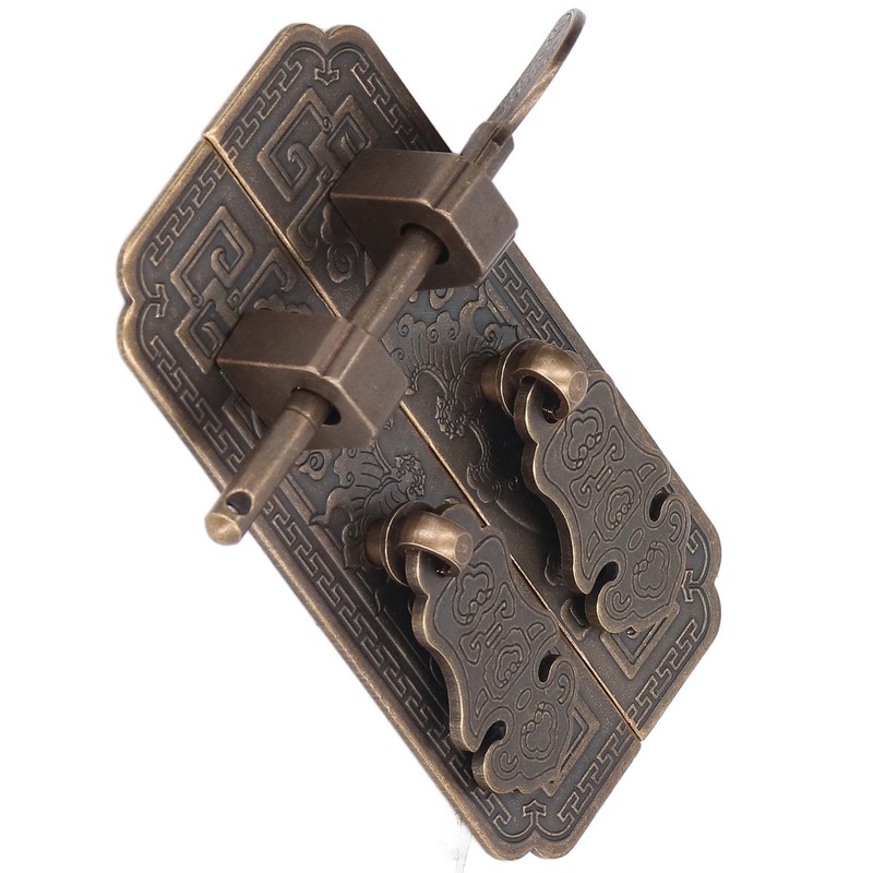 Cabinet Faceplate Brass Material Bronze Auspicious Bat Pattern Retro Chinese