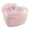 SOCOSY Heart-Shaped Ceramic Dessert Bowl with Lid Pudding Small Salad