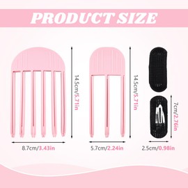 Wind Shaping Styling Comb For Fluffy Bangs, 2 Pack Hair Volume Clip For Volume And Heatless Curls, Easy High Crown Volume Tool, No-Trace Hair Root Lifting Clips For Men Women