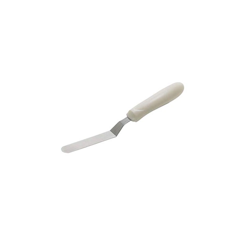 Winco TWPO-4 Offset Spatulas, 4-1/4' Blade, White PP Handle