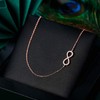 Cosol Silver Sideways Infinity Necklace 925 Sterling Simple Dainty Chain