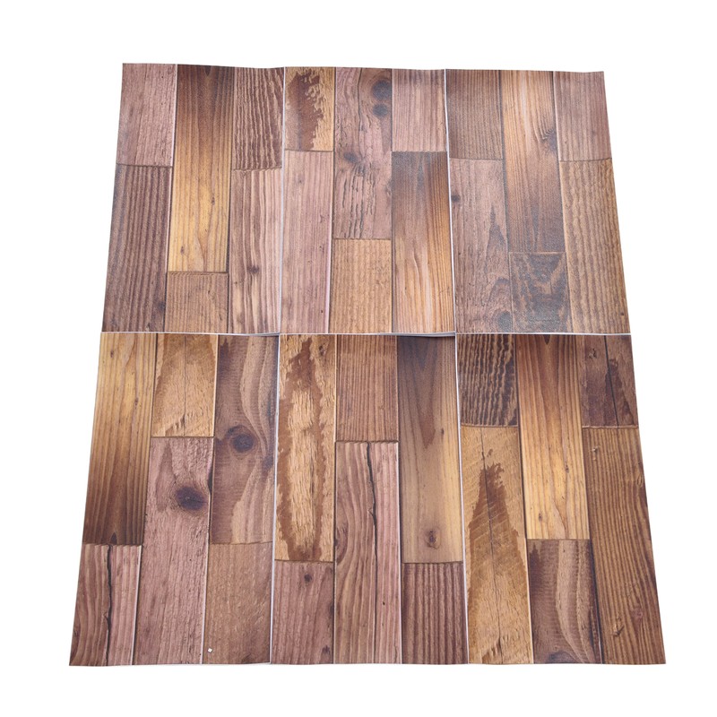 18PCS Wall Stickers Peel and Paste Wood Grain Furniture Refurbishment