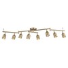CRAFTRONOS 8 Light Modern Track Lighting Fixtures, Matte Brass Center