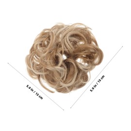 OATIPHO 2pcs Women's Messy Hair Bun Scrunchies: Layered Synthetic Bun Hair Piece for Easy Styling - Suitable for Parties Weddings Everyday Use